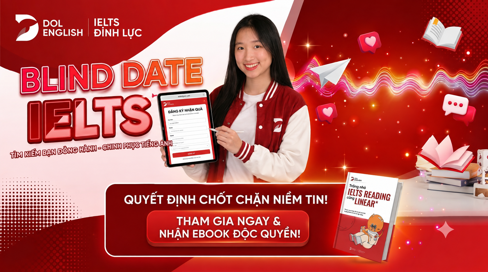 Nhận ngay bộ cẩm nang Linearthinking sau khi trải nghiệm tựa game Blind Date